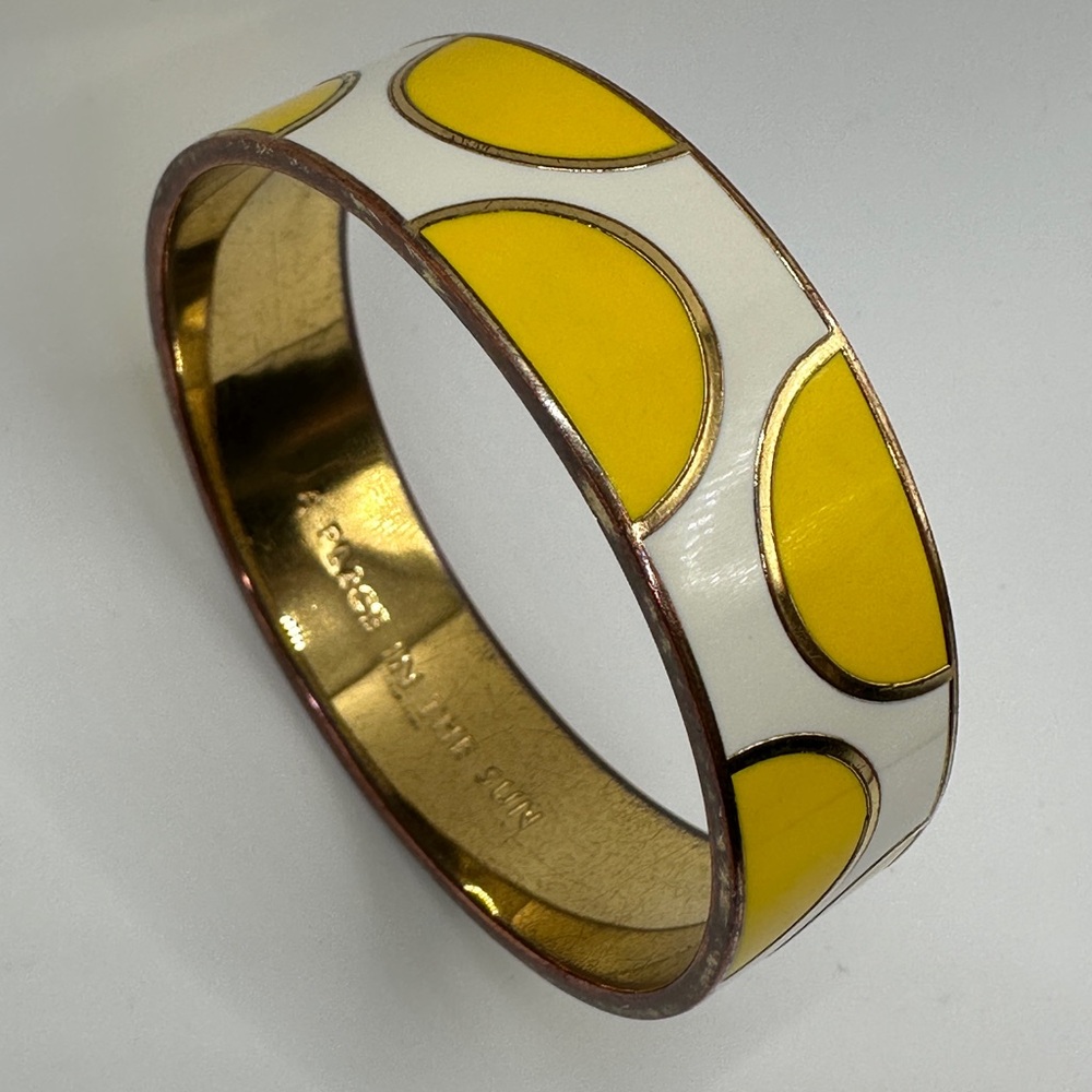 Kate Spade Yellow and White Polka Dot Bracelet “A Place in the Sun” vintage